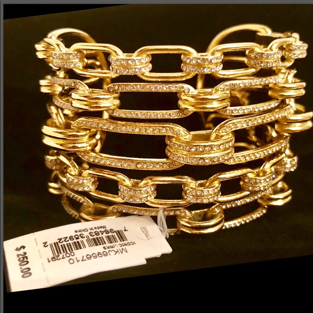 MICHAEL KORS Pave Link Cuff Bracelet - Picture 7 of 8